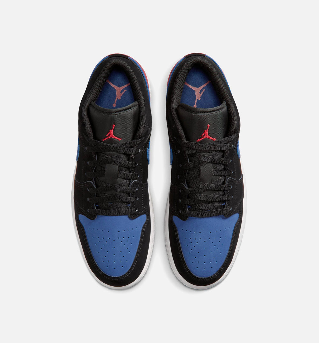 Air Jordan 1 Low Men's Sneakers - Black/Summit White/True Blue/Varsity Red