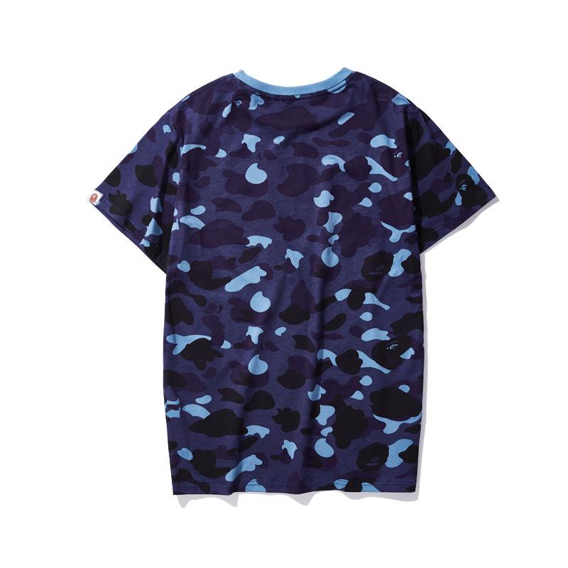 Bathing Ape T-Shirt Spring and Summer Short-Sleeved T-shirt Printed Men's and Women's Fashion All-Matching
