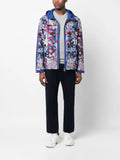Moncler mix-print hooded jacket