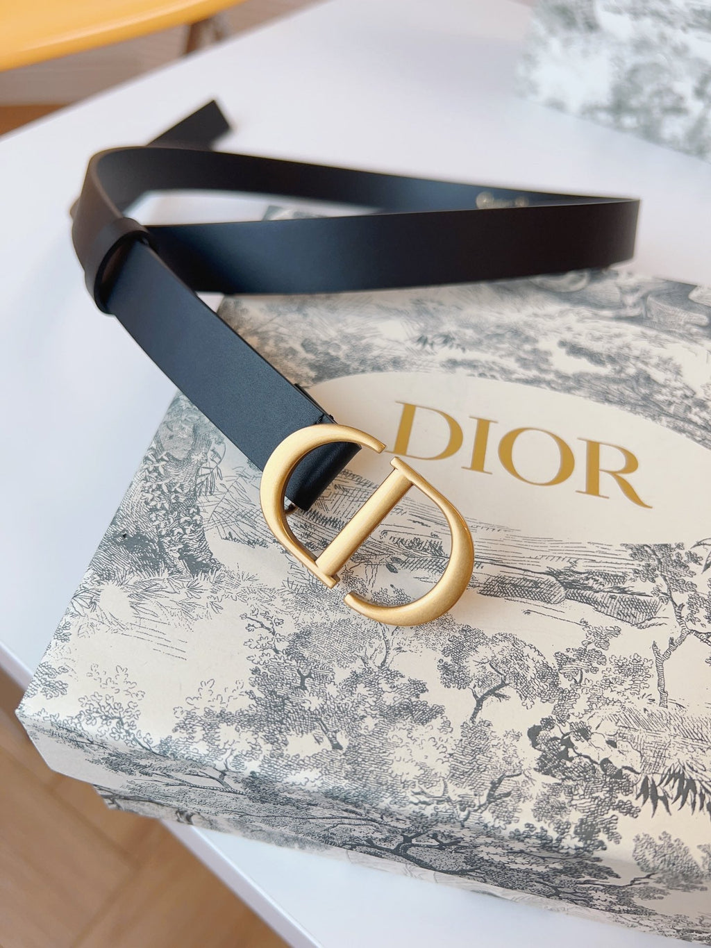 DIOR 25S BELT 20 MM IN BLACK CALFSKIN 613184
