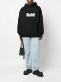 GmbH logo-print organic-cotton hoodie