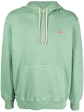 Autry logo-patch cotton hoodie