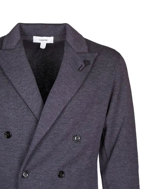 Lardini double-breasted knitted blazer