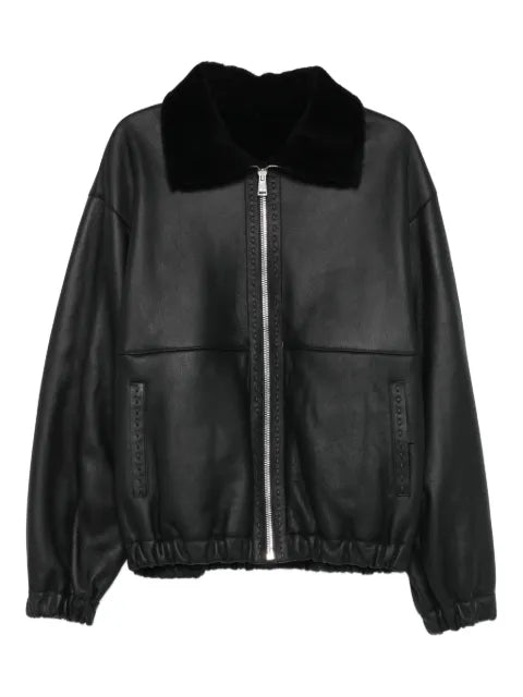 FENDI leather bomber jacket