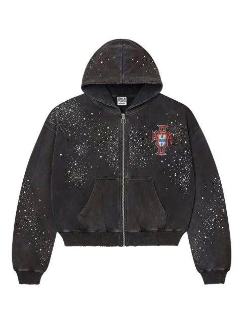 Vale Pluto clustered zip-up hoodie