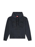 Diesel printed hoodie with rhinestone studs