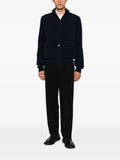 Lardini ribbed-knit panelled jacket