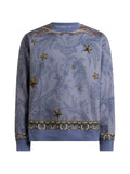 ETRO cotton-blend sweatshirt with placed Pegaso-print