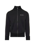 Palm Angels logo-embroidered striped-sleeve sweatshirt