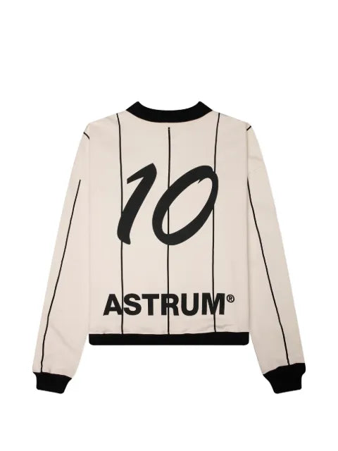 astrum Imagination pinstriped polo sweatshirt