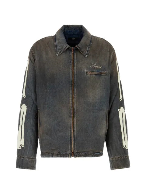 AMIRI Skeltal appliqué denim jacket