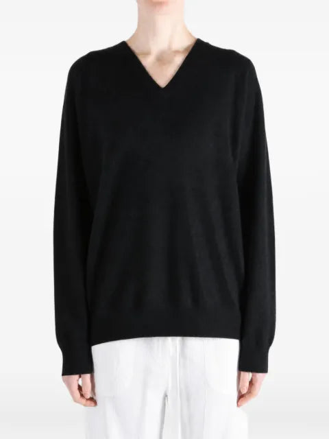 Frenckenberger V-neck long-sleeve sweater