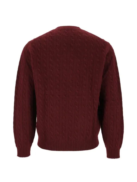 Eleventy cable-knit crew-neck sweater