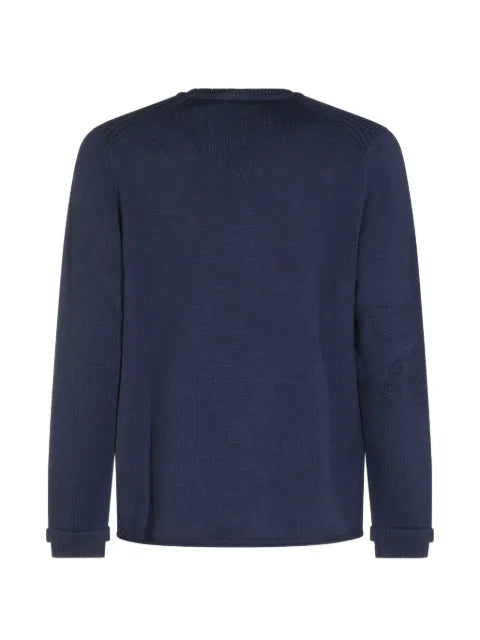 Premiata indigo crew-neck knit sweater