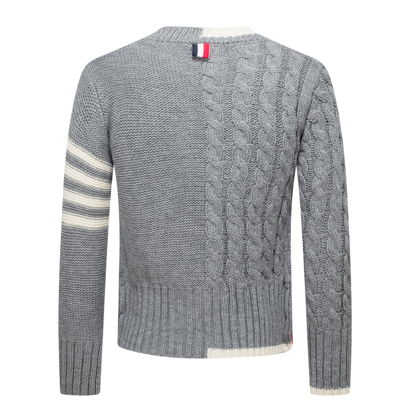 Classic Four-Bar Thickened Wool Cardigan | Thom Browne
