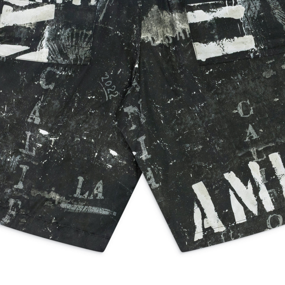 Black Army Stencil Cargo Shorts