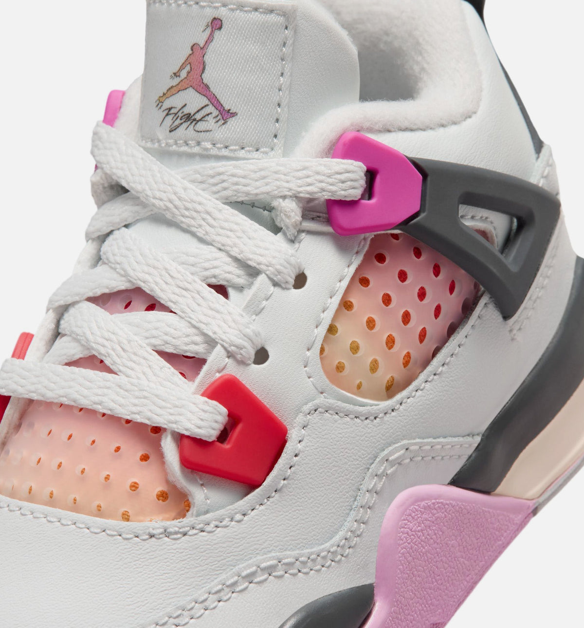 Air Jordan 4 Retro Comic – Infant & Toddler Lifestyle Shoe | Off White/Fire Pink/Anthracite