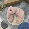 Pink Fluffy Cuff Lace-Up Ankle Boots — New Arrival | In Stock