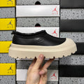 UGG Neumeel Deco Slip-On – Leather Moccasin Sneaker with Shearling Lining, Cream Lug Sole & Black Toggle
