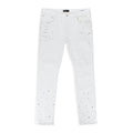 PURPLE BRAND PAINT BLOWOUT WHITE SKINNY JEANS