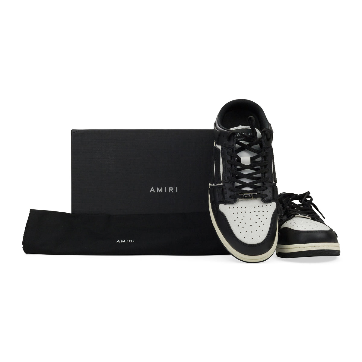 Black/White Skel Top Low Slip On