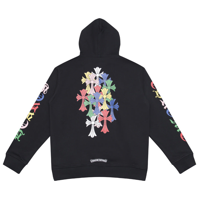 Chrome Hearts Multi‑Cross Graphic Oversized Hoodie Streetwear Unisex