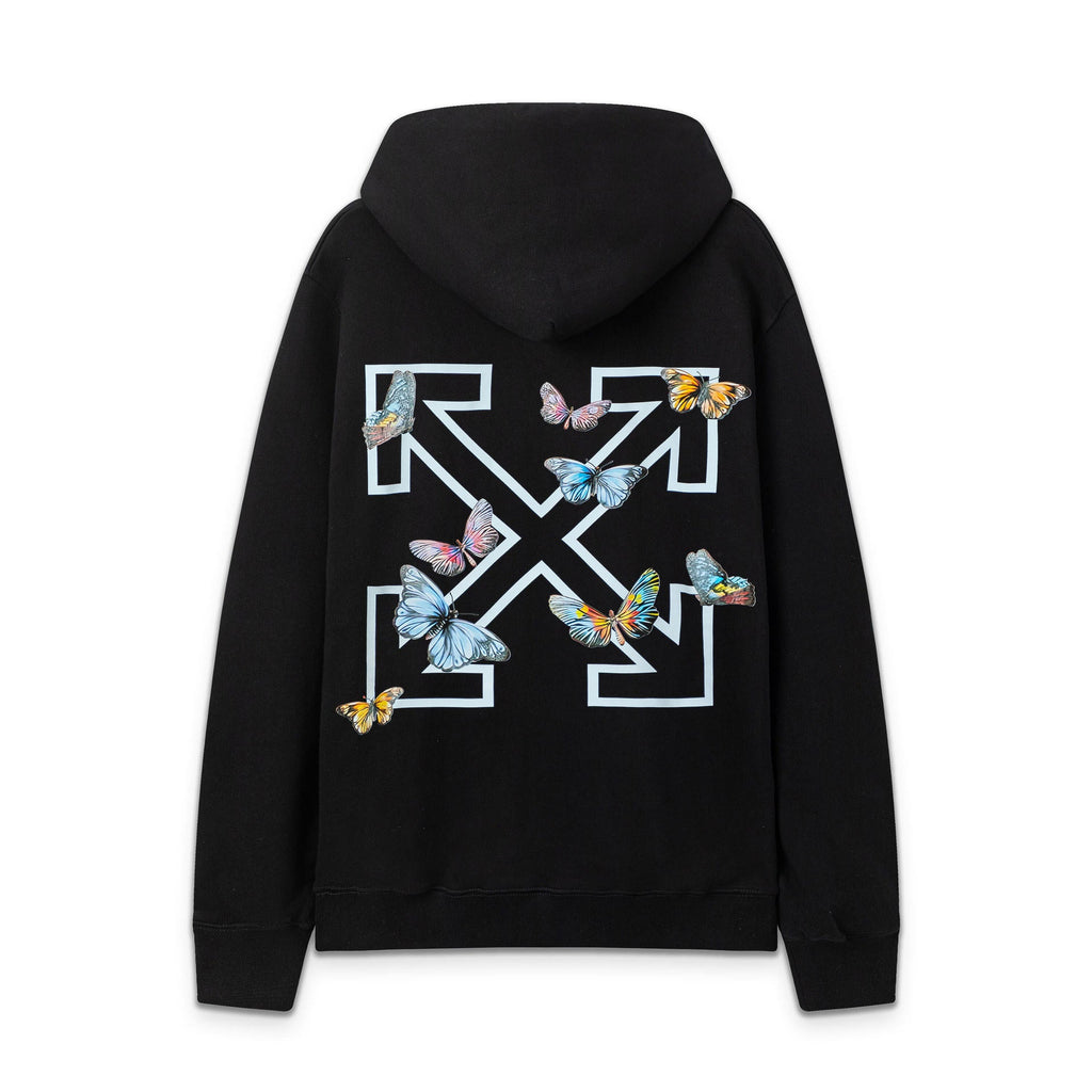 Off White Butterfly Arrow Graphic Pullover Hoodie Unisex