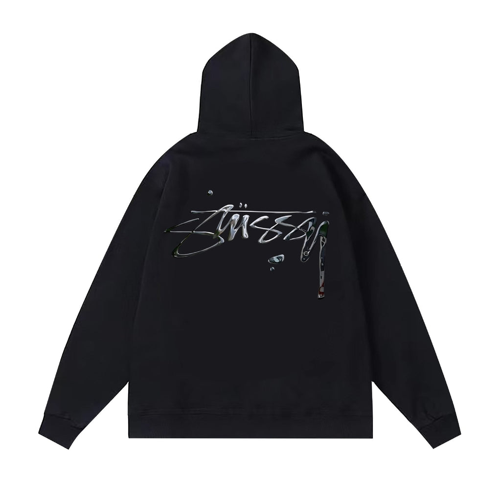 Stussy Hoodie Fall/Winter Fleece Hooded Sweater