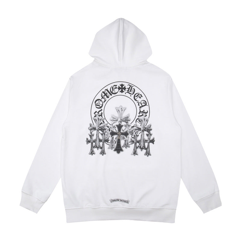 Chrome Hearts Multi‑Cross Graphic Oversized Hoodie Streetwear Unisex