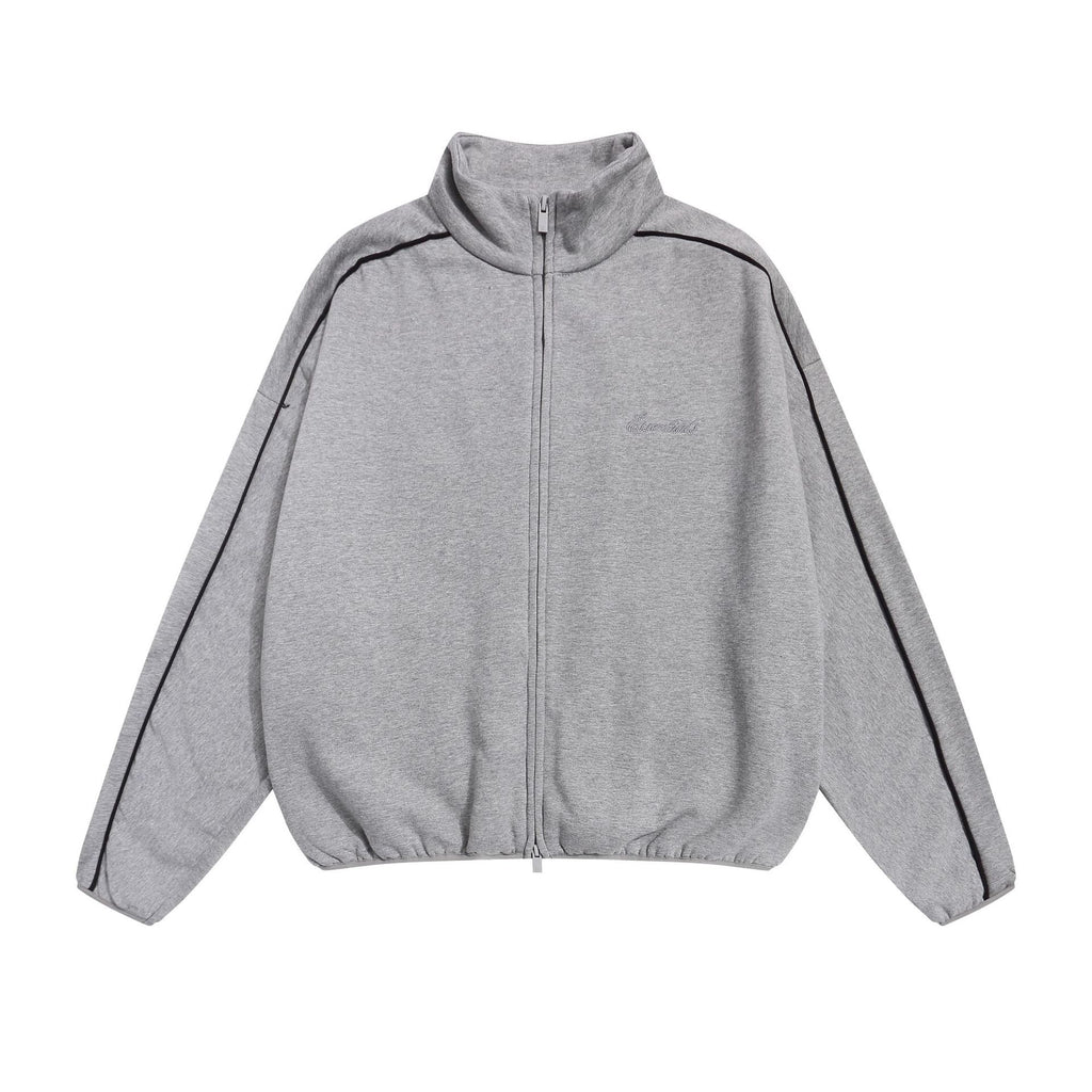 Fear of God Striped Letter Embroidered Fleece Zip-Up Jacket Unisex