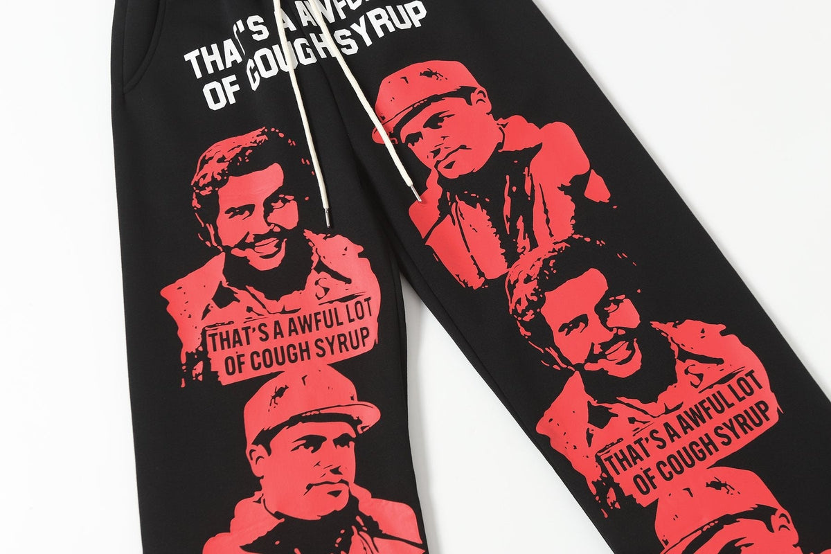 THAT'S A AWFUL LOT OF COUGH SYRUP Star Graphic Zip Hoodie & Pants Matching Set