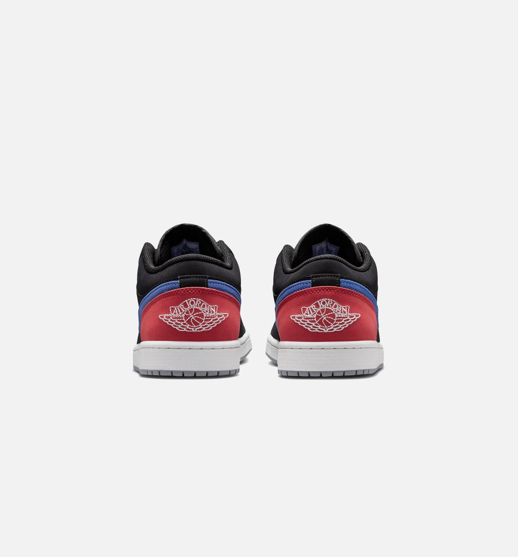 Air Jordan 1 Low Men's Lifestyle Sneakers - Black/White/True Blue/Red