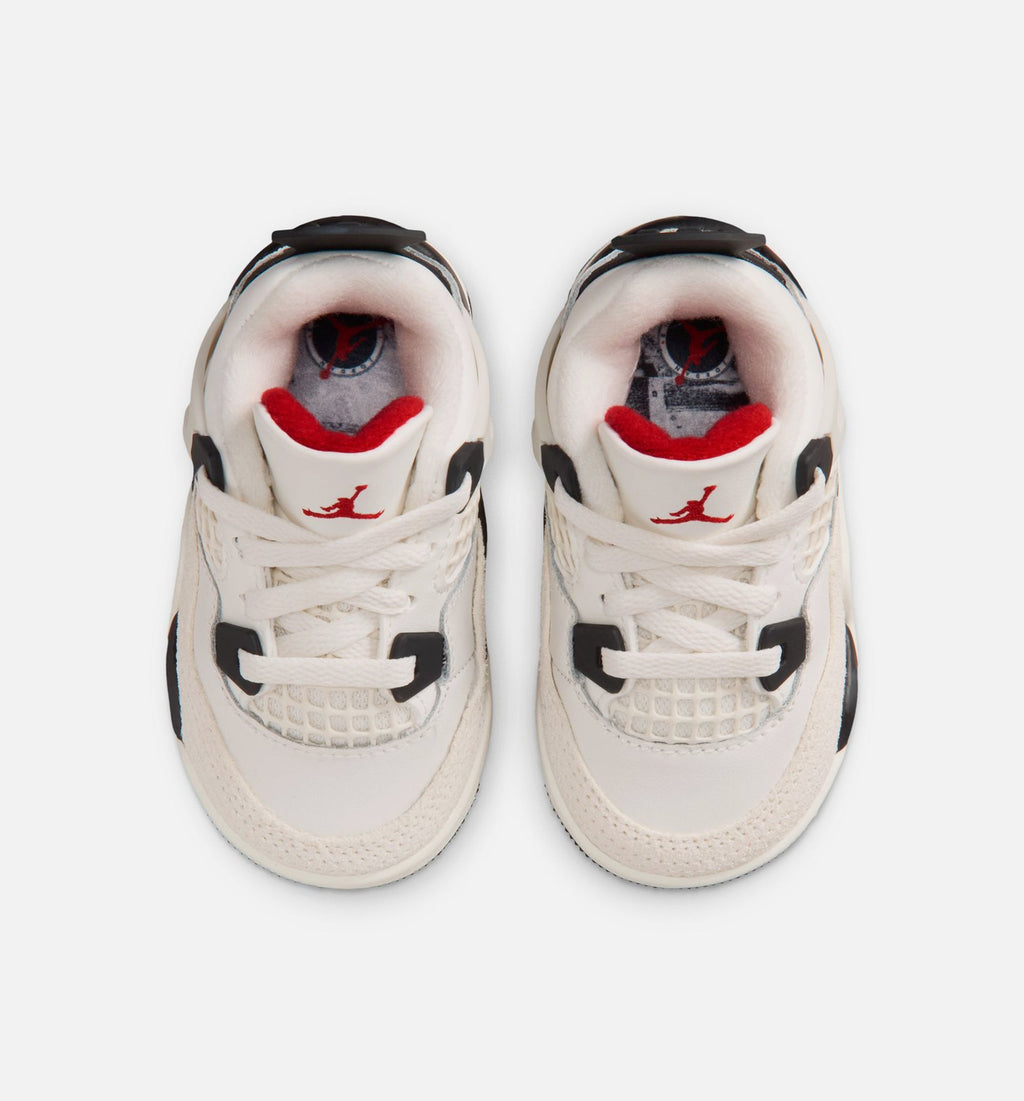 Air Jordan 4 Retro Flight Club – Infant & Toddler Lifestyle Shoe | Sail/Black/University Red