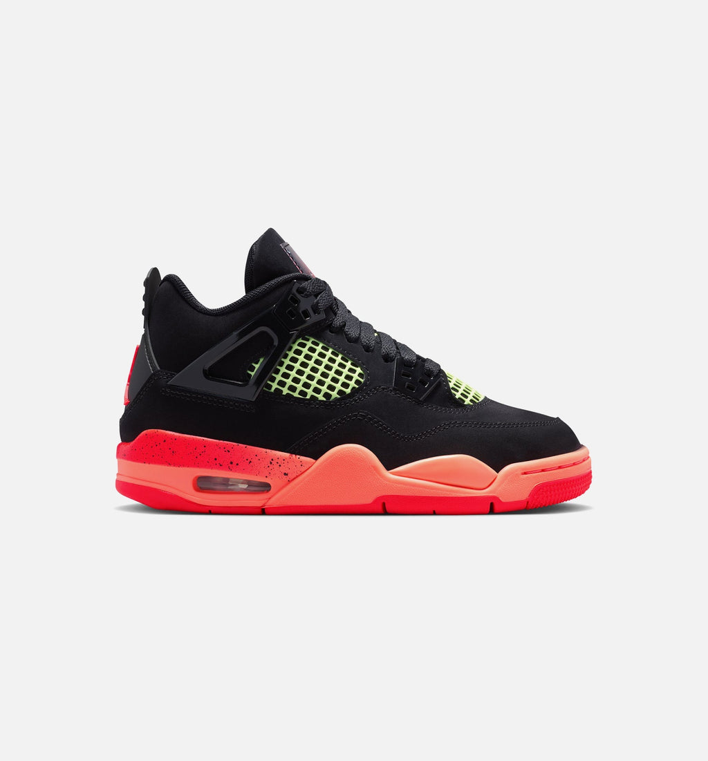 Air Jordan 4 Retro 'Black Infrared 23' Grade School - Black/Infrared 23/Bright Mango
