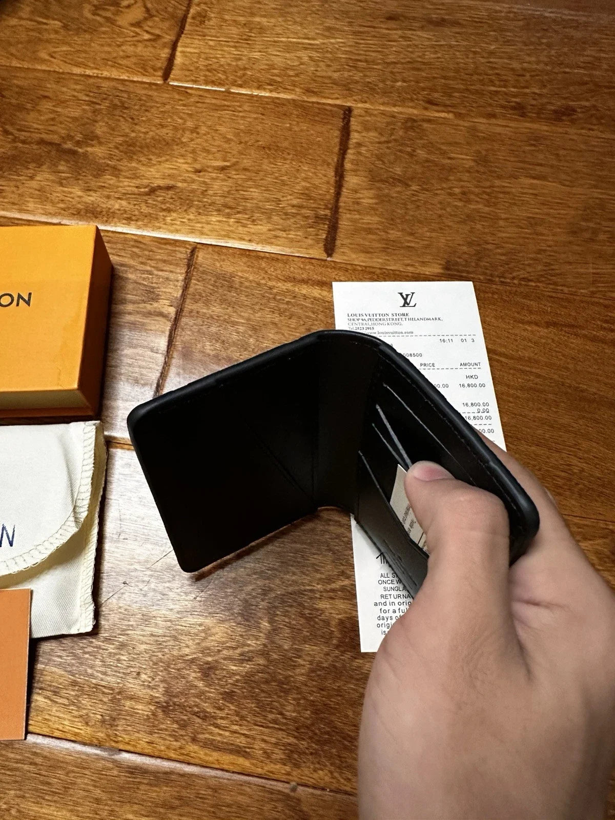 Louis Vuitton Black Pocket Organizer Wallet