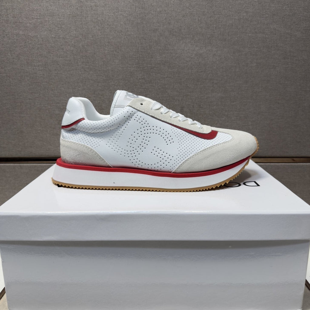 Dolce & Gabbana Men's White Red Gum Sneakers