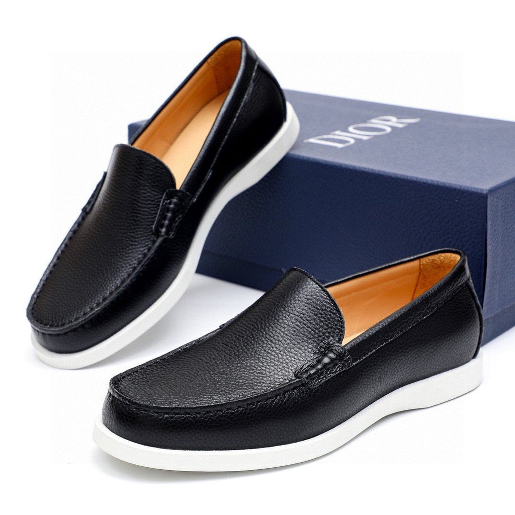 Dior Pebble-Grain Slip-On Shoes