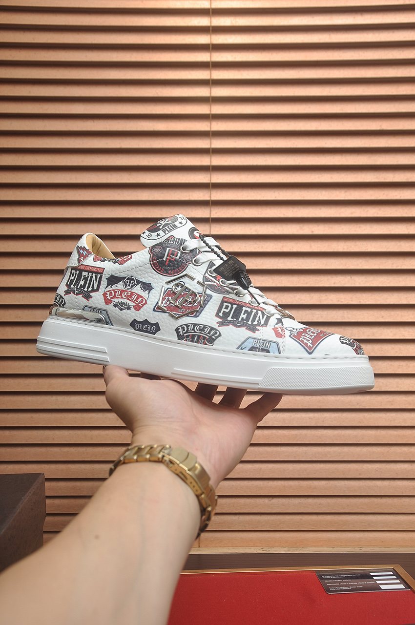 Philipp Plein Graphic Print Low-Top Sneakers - Rubber Sole