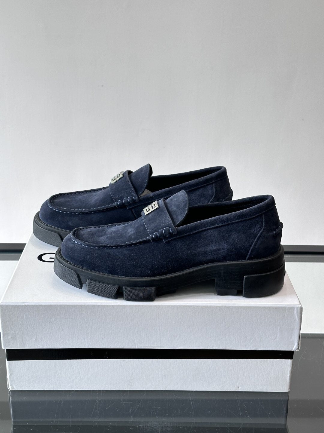 Givenchy Men's Suede Lug-Sole Loafers