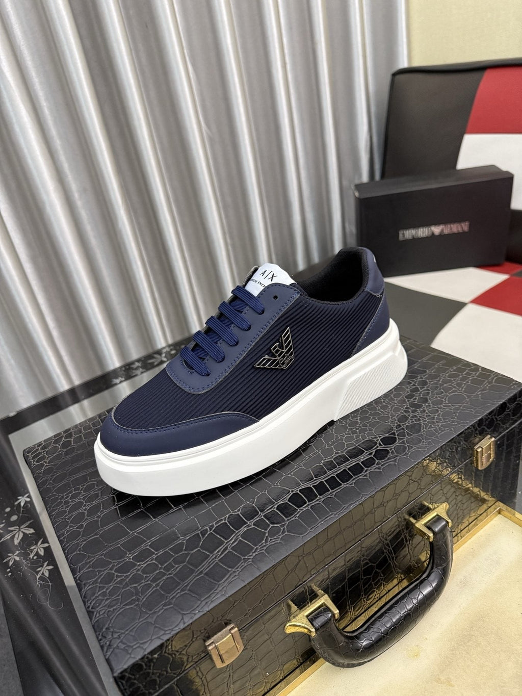 Armani Exchange Mesh Panel Sneakers