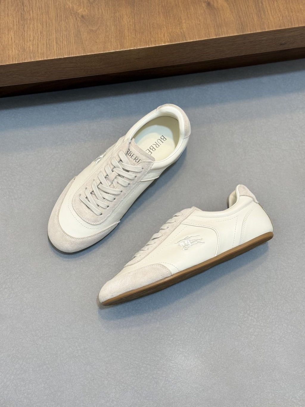 Burberry White Horse Graphic Low-Top Sneakers